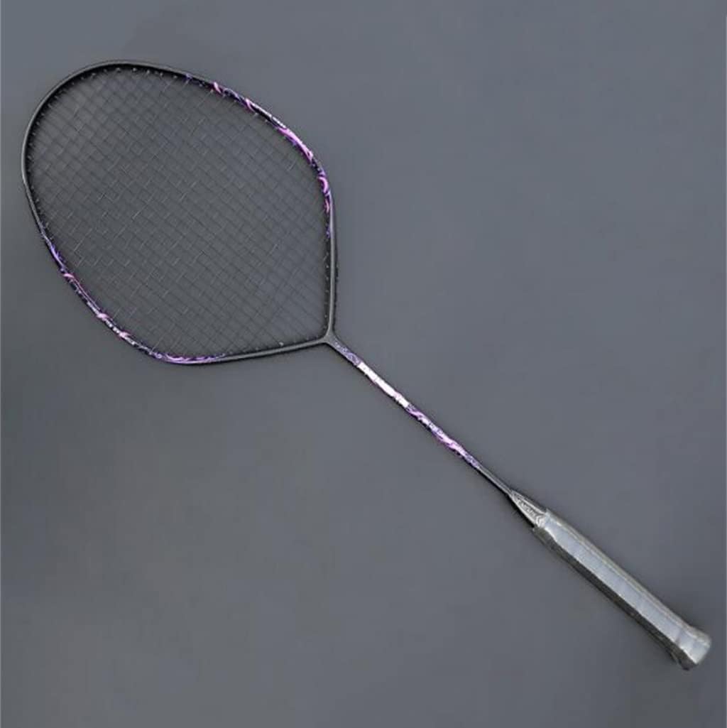 ADKHF 30 Pounds 4U V-Shape Badminton Racket Strung Full Carbon Fiber Racket Racquet With String (Color : A, Size : As the picture shows)