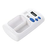 hwangli Digital Electric Medicine Pill Case Box with Alarm Timer Reminder 2 Grids White