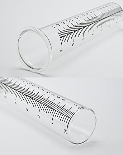 Lueudu 7" Glass Rain Gauge Replacement Tube, 8.25 X 2.25 X 1.75 Inches Rain Gauge For Outdoor Garden Yard Home, 2Pcs #TOP1