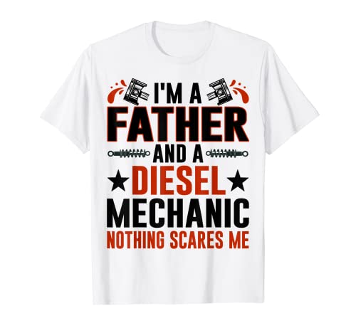 Diesel Mechanic Father Tee For Men Father's Day Maglietta