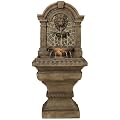 Royal Lions Head 51" High Large Italian Outdoor Decor Faux Stone Floor Fountain with Light Statue Waterfall Standing Tiered Water Feature for Outside Garden Patio Yard Backyard Porch - John Timberland