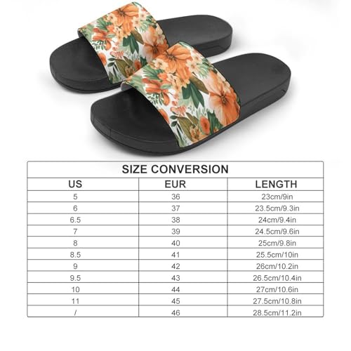 Chaussons à fleurs antidérapants avec semelle haute sécurité