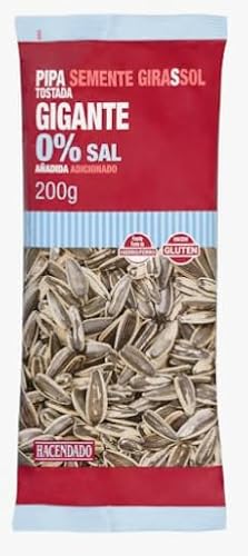 Hacendado Graines de Tournesol Géantes Sans Sel, Naturel, 200g PACK 6, Grillées, Conservation à Température Ambiante, Sans Conservateurs