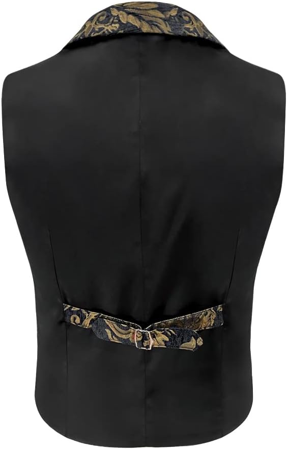 Mens Victorian Gothic Suit Vest Steampunk Waistcoat - Image 3
