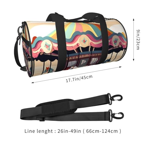 Travel Duffle Bag Weekender Bags for Men Women with Shoe Compartment Large Capacity Weekender Overnight Bag Carousel Carry On Tote Bags Sport Gym Bag for Travel Yoga2