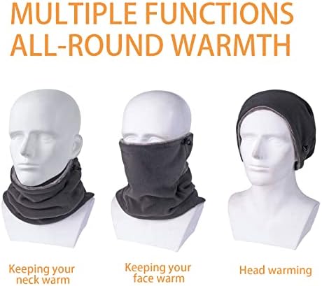 Scaldacollo In Pile Nero, Scaldacollo Invernale, Sciarpa - Foto 2