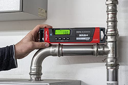 Image of SOLA LSB10DBT Digital Level & Inclinometer with Bluetooth, Big Red, 10-inch