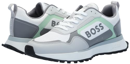 Image of BOSS Men's Big Logo Mesh Mix Lace Up Sneaker