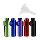 TUTUN 5PCS Snuff Bullet Metal Rocket Powder Dispenser Snorter Snuffer Vial Tube Bottle