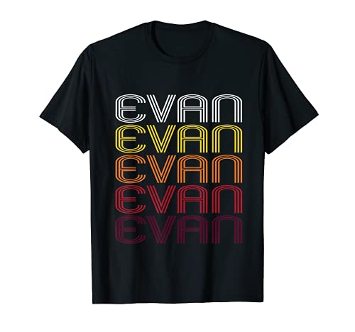 Evan Retro Wordmark Pattern - Vintage Style T-shirt