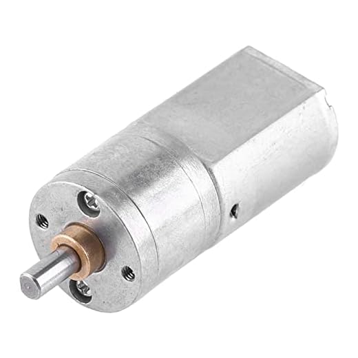 DC 12 V elektrisk växelmotor hög vridmomentreduktionsmotor 15/30/100/200 RPM med centrisk utgångsaxel 4 mm diameter för RC bilrobotmodell gör-det-själv-motorleksaker (100 varv/min)