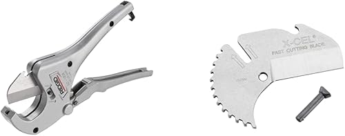 RIDGID Cortador de tubos de plástico RC-1625 y paquete de cuchillas de repuesto