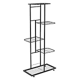 balkon dekoration herbst PRAKTISCH: Dieser gestufte Pflanzenständer aus Metall mit insgesamt 5 Schichten und reichlich Stauraum. Das Design macht es super platzsparend. Es kann verschiedene Arten von Pflanzen gleichzeitig aufnehmen. MATTE BLACK (SCHAUT WIE DUNKELGRAU) pulverbeschichtetes Rohr, rostet nicht und kleine Kratzer sind bei der Verwendung nicht erkennbar, leicht zu reinigen. Abmessungen für den Pflanzenständer: 17,5 l x 8,6 B x 38,1 h (in Zoll).