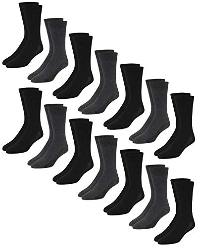 Van Heusen Men s Stretch Comfort Solid Dress Socks with Reinforced Heel and To (14 Pack), Size Shoe Size: 6-12.5, Black Heather Grey