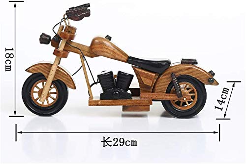 Soporte para botella de vino estilo motocicleta de madera miniatura 2