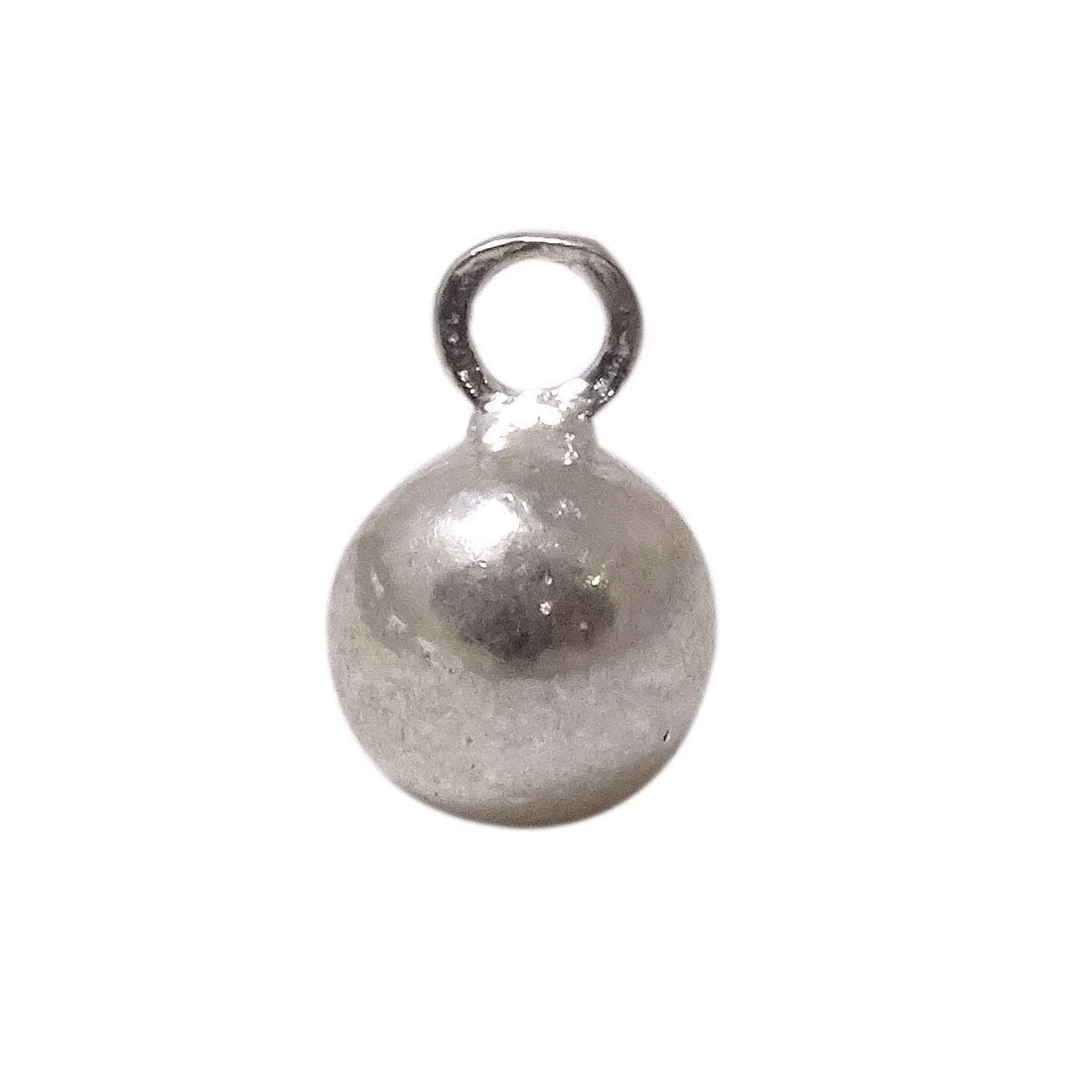 sahiba gems Sahiba Gems7.25 mm Silver Full Round Solid Ball Pendant for Men and Women ~ Use in Bracelet ya Locket ` for Astrological and Lal Kitab Remedy-picture-19
