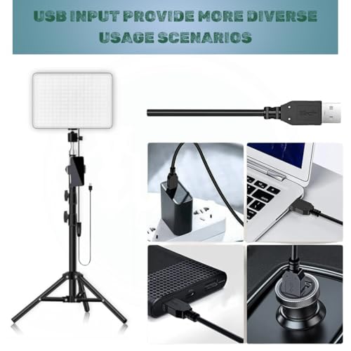 Image of 11 inch USB LED Camera Soft Panel Light | Photography Lighting Kit for Recording | YouTube, Makeup, Live Streaming, Video Recording with Tripod Stand & Phone Holder (USB Camera Light)