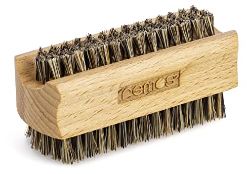 REMOS Cepillo de mano y uñas con cerdas naturales gris - madera de haya doméstica