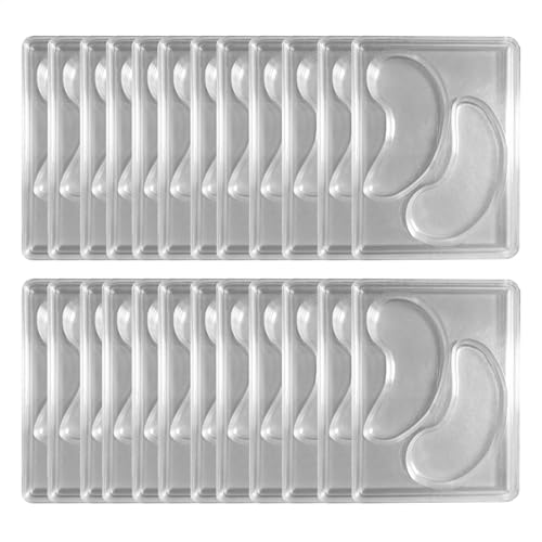 Moldes de parche para ojos, 12 piezas/24 unidades, reutilizables, de silicona, para el cuidado de la piel, forma transparente personalizada para mascarillas de gel, parches debajo de los ojos y