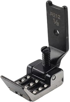 SIKUAI 1/8"3mm Lockstitch Roller Presser Foot Double Needle #R212 Steel Silver Sewing Machine for Union Special for Yamata for Zoje