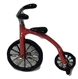 CLEO' M153 Triciclo Vintage Rojo 32 mm para casa de muñecas escala 1/12