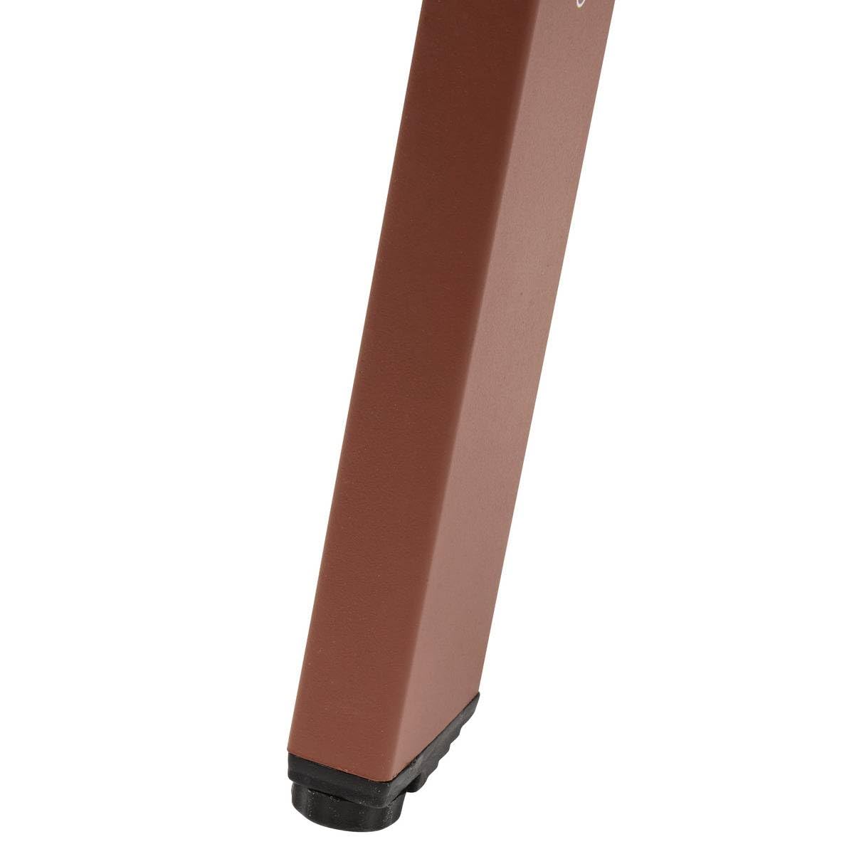 Hespéride - Tavolino Laterale Saona in Terracota, Acciaio Inossidabile Antiruggine, Resistente ai Raggi UV, 70 x 40 cm - per Giardino, Terrazzo, Balcone
