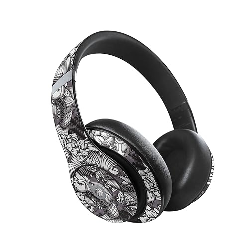 Image of MightySkins Carbon Fiber Skin Compatible with Beats Studio Pro - Angry Koi | Protective, Durable Textured Carbon Fiber Finish | Easy to Apply, Remove, and Change Style