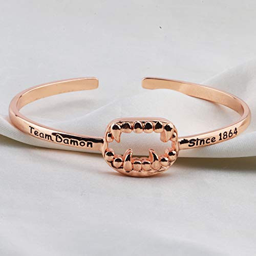 Image of CENWA Team Salvatore /Damon /Stefan Since 1864 Teeth Bracelet Vampire Fandom Gift