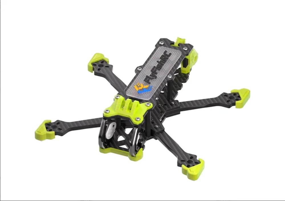 FlyFishRc VX3 VX3.5 Freestyle zestaw ramek 3 8 cm Squashed X T700 Carbon odpowiedni do O3 HD VTX w dronie wyścigowym FPV (VX3 7,6 cm żółty)