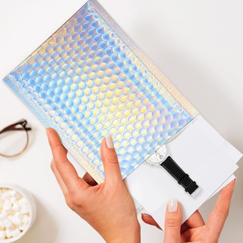 VALICLUD Bubble Mailer 24X16Cm 12 Stück Luftpolsterumschläge Metallic Versandtaschen Polsterumschläge Für Sicheren Versand Und Aufbewahrung