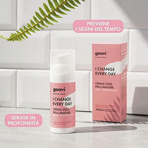 Goovi l Change Every Day Crema Viso Pelli Mature Idrata + Previene Rughe, 50ml, White, 16.67 ml (Pack of 3) - Image 2
