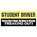 Funny Student Driver Magnetic Car Sign 4 Pack – Bumper Magnet Sticker for Car, Removable Vehicle Warning Magnet, Teen New Driver Safety Sign, Weatherproof Magnetic Car Decal for Beginner