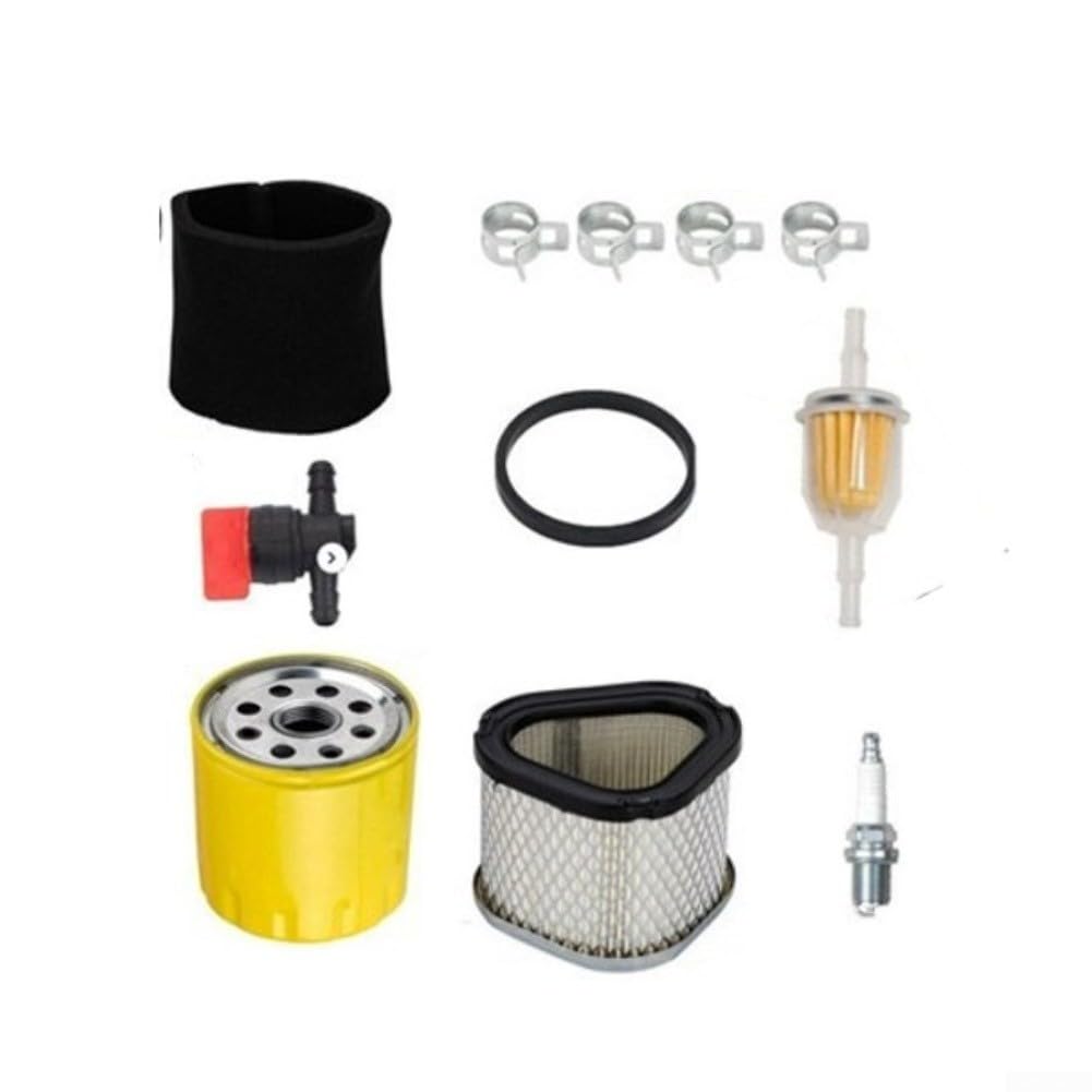 Kit de repuesto de piezas de motor compatible con I500911418 LX173 LT133 LT155 M92359 AM1216 Juego de filtros de cortacésped de plástico amarillo para instalar
