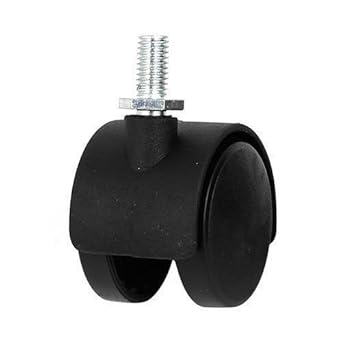 Onmish Threaded Type Castor Chair Wheels | Black | Set of 5