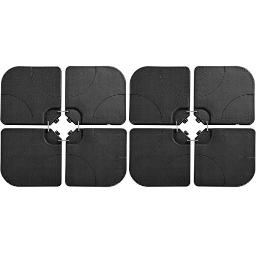 Yaheetech 4-Piece Fillable Patio Umbrella Base Stand Heavy-Duty Cantilever Offset Patio Umbrella Stand Square Shaped Water Or Sand Filled Umbrella Base, Set of 2