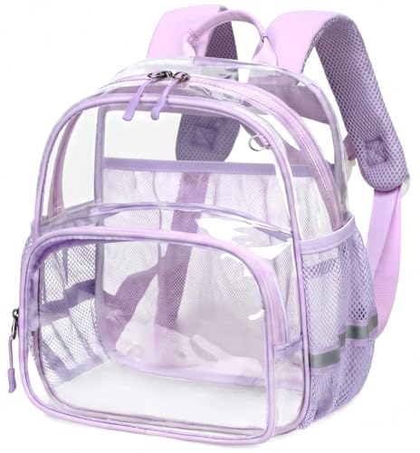 Bluboon Mochila infantil transparente de 28 x 30 x 15 cm, linda bolsa infantil de PVC para creche pré-escolar, aprovada para eventos esportivos de concertos