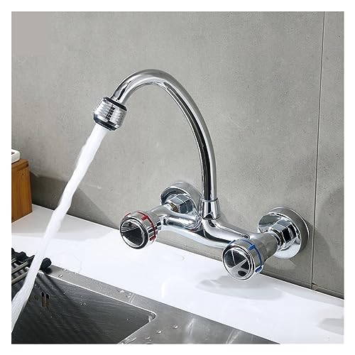 Robinet de cuisine mural laiton mitigeur évier eau froide chaude