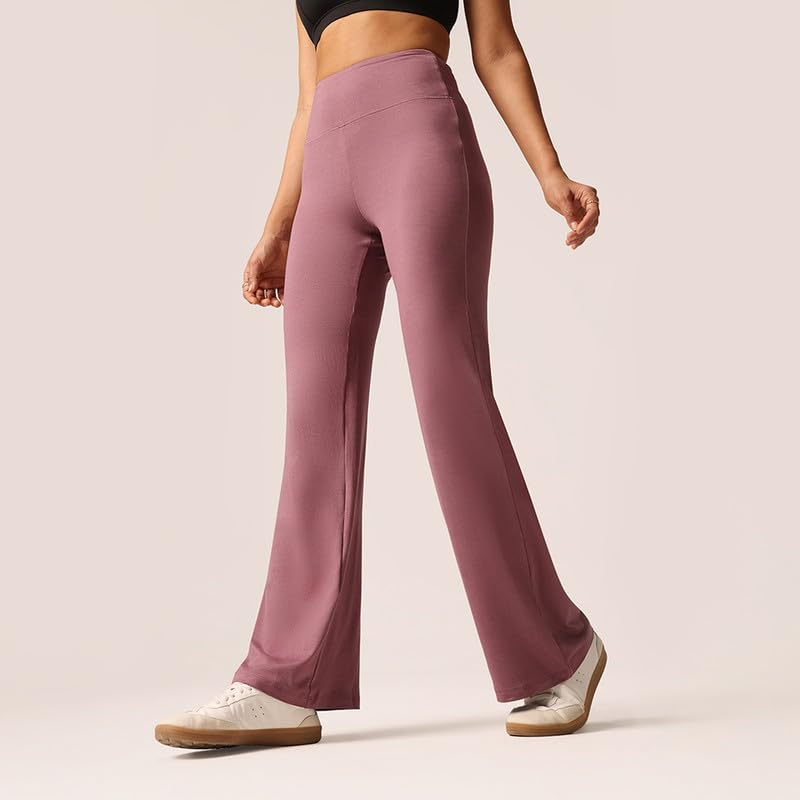 Image of BlissClub AirMelt Flare Pants - Lite | Flared Silhouette | Back Pocket| Weightless Fabric | High Rise Waistband, Tall (for Women Above 5'5)