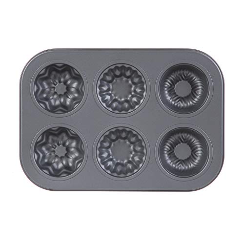Image of MINISO 6 Cup Muffin Baking Pan Mould Kitchen Cookware Cupcake Desserts Pastries Tarts,10.4 * 7.4 * 1.2inch