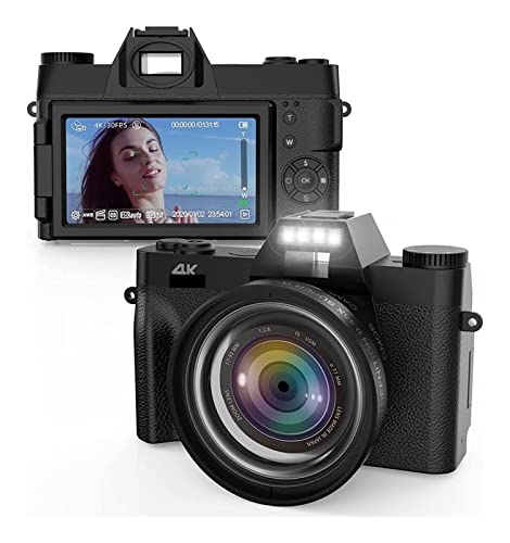 Appareil photo numérique pour vlog 4K avec caméscope vidéo rétro compact et écran orientable - 3