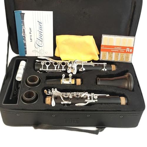La finitura placcata in oro non solo aggiunge un tocco di eleganza, ma aumenta anche la durevolezza del clarinetto, assicurandogli di resistere ai rigori delle esibizioni professionali.