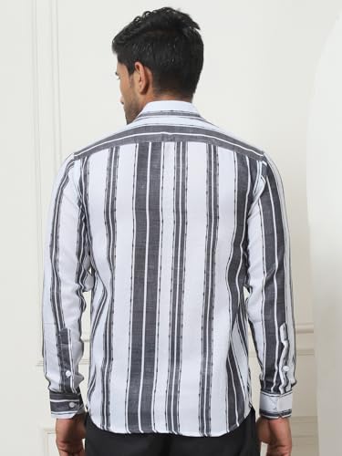 Image of Indian Needle Men's Striped Regular Fit Shirts