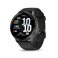 Garmin Venu 4, 45 mm, GPS-Fitness-Smartwach, Schwarz/Schiefergrau – Ansicht 1