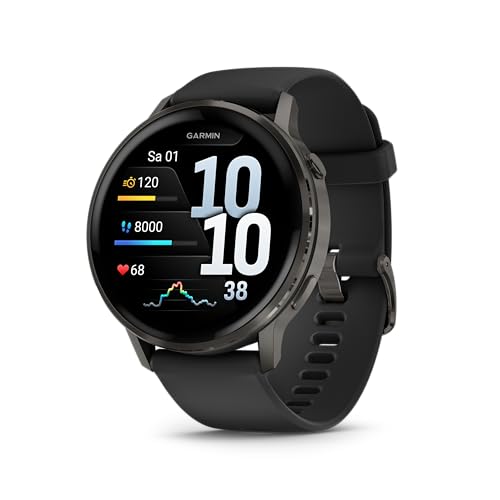 Garmin Venu 4 45mm - Fitness-Smartwatch, 1,4' AMOLED Touchdisplay, bis zu 12 Tage Akkulaufzeit, 80+ Sport-Apps, EKG, Health Status, Fitness Coach, Rollstuhlfunktionen, Telefonie, Taschenlampe