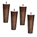 Nogi meblowe w kolorze orzecha włoskiego, sworznie M8, z litego drewna, nogi do mebli, do stolików kawowych, krzesła, szafy na ubrania, szafki pod telewizor, stoliki nocne, zestaw 4 sztuk (60 cm)