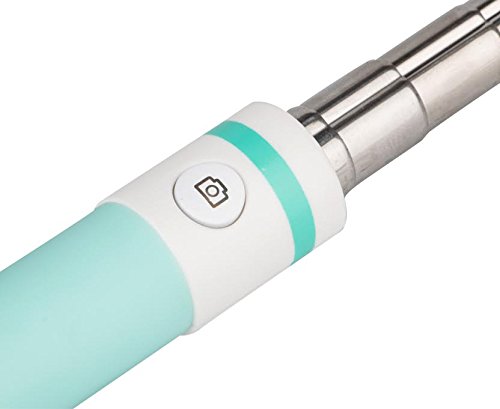 Teal Extendable Selfie Pole For Android And Ios Smart Phones, Selfie Stick Needs No Battery, No Wifi, No Bluetooth, Save Phone Battery Power Compatible Samsung Galaxy Core Prime/Prevail 4G Lte #TOP4