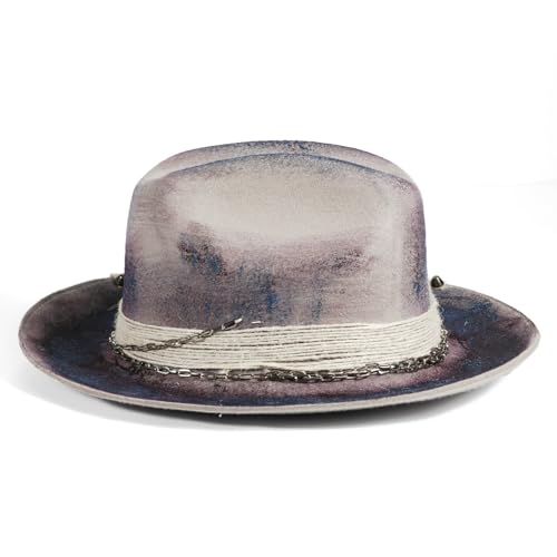 Image of Open Road Hat Fedora Hat Pure Wool Felt Hat Vintage Rancher Hat Airway Vented Panama Hats for Men Women