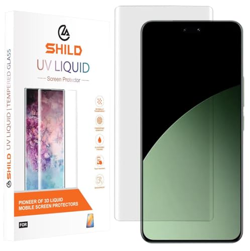 Image of SHILD Premium HD+ UV Tempered Glass Screen Protector for Xiaomi 14 Civi (6.55 Inch, Pack of 1) - Full Adhesive UV Curved Glass | Case Friendly | Fingerprint Unlock Support | HD Clarity | Installation Kit Included