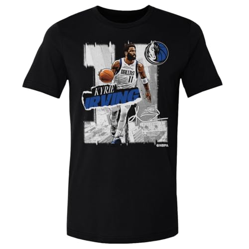 500 LEVEL Kyrie Irving Dallas Mavericks Shirt - Kyrie Irving Dallas Mavericks Rough WHT (Black, Medium)