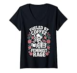 Photo Gallery donna fueled by coffee & feminist rage feminism coffee lovers maglietta con collo a v Photo Gallery donna fueled by coffee & feminist rage feminism coffee lovers maglietta con collo a v